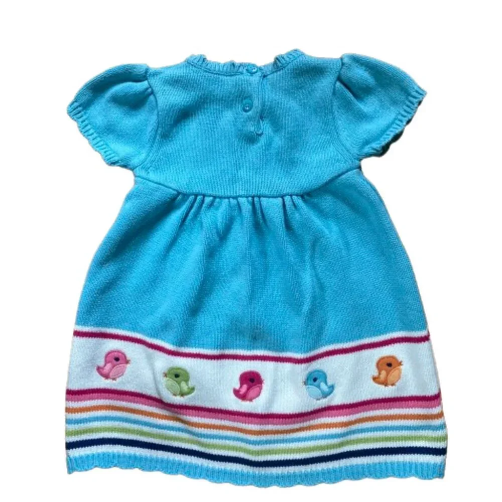 Gymboree Girl's SS Cable Knit Sweater Dress Embroidered Pull-over, 12-18 months